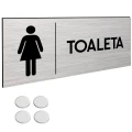 TABLICZKA TOALETA DAMSKA ZNAK DIBOND Tablica Na Drzwi TAŚMA NANO 30x11cm