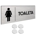 TABLICZKA TOALETA DAMSKA ZNAK DIBOND Tablica Na Drzwi TAŚMA NANO 30x11cm