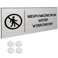 TABLICZKA NIEPOWAŻNIONYM WSTĘP WZBRONIONY DIBOND Tablica Na Drzwi 30x11cm