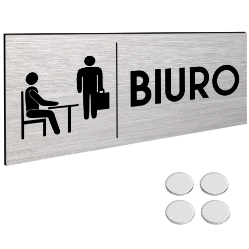 TABLICZKA INFORMACYJNA  BIURO ZNAK DIBOND Tablica Na Drzwi NANO 30x11cm