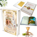 BIBLIA W PUDEŁKU Pamiątka Pierwszej Komunii Świętej PREZENT NA KOMUNIĘ