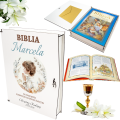 BIBLIA W PUDEŁKU Pamiątka Pierwszej Komunii Świętej PREZENT NA KOMUNIĘ