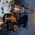 ZNICZ SOLARNY z Grawerem Wieczna Lampka Latarenka LED STATUETKA dla taty