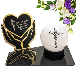 Solarny Znicz LED STATUETKA NA CMENTARZ GRÓB DUŻA Wieczna Lampka Nagrobna