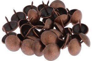 GUZIKI TAPICERSKIE BRĄZ MIEDŹ PINEZKI 10x17mm 40szt