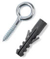 3,5x40mm WKRĘT OCZKOWY Z KOŁKIEM KOŁEK GWINT HAK OCYNK 6 szt