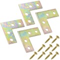 40x40x15mm KĄTOWNIK MEBLOWY MONTAŻOWY PŁASKI + WKRĘTY 4szt