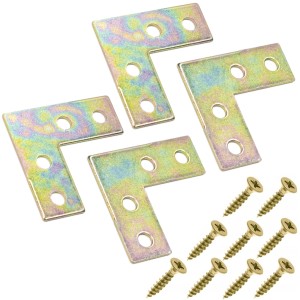 50x50x15mm KĄTOWNIK MEBLOWY MONTAŻOWY PŁASKI + WKRĘTY 4szt