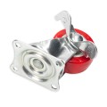 KÓŁKO MEBLOWE OBROTOWE 37MM Z HAMULCEM KAUCZUKOWE  KÓŁEK