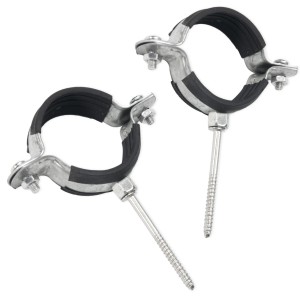 2 szt OBEJMA STALOW Z GUMĄ UCHWYT DO RUR 32- 35 MM ŚRUBA WYRZYMAŁA