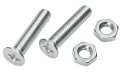M3x16mm ŚRUBA STOŻKOWA ŚRUBKA Z NAKRĘTKĄ OCYNK  KRZYŻAK 18 szt