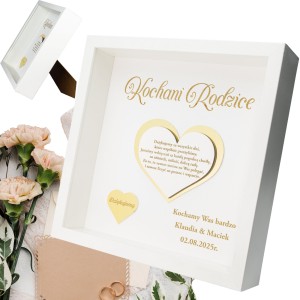 Podziękowania DLA RODZICÓW Mamy Taty Ślub Wesele w Ramce obraz plakat
