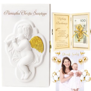 PAMIĄTKA CHRZTU ŚWIĘTEGO Pudełko na Pieniądze PREZENT Chrzest