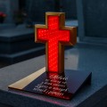 DEKORACJA na grób ZNICZ podstawka na cmentarz LAMPKA LED wieczna latarenka