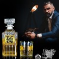 KARAFKA Z GRAWEREM 4 SZKLANKI Z GRAWEREM DO WHISKY