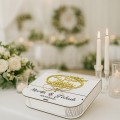 PUDEŁKO NA BANKNOTY Pamiątka Ślubu PREZENT NA ŚLUB Wesele Nadruk Życzenia