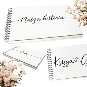 KSIĘGA GOŚCI WESELNYCH DUŻA 31 x 21 cm GRUBE KARTKI Wesele Ślub Porządna