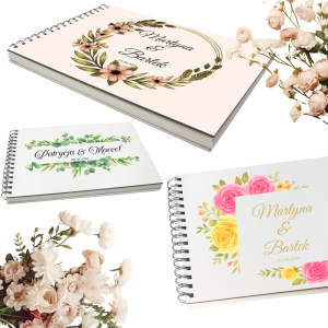 KSIĘGA GOŚCI WESELNYCH DUŻA 31 x 21 cm GRUBE KARTKI Wesele Ślub Porządna