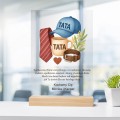 PREZENT NA DZIEŃ TATY RAMKA NA SZKLE Upominek Statuetka Ojca Życzenia