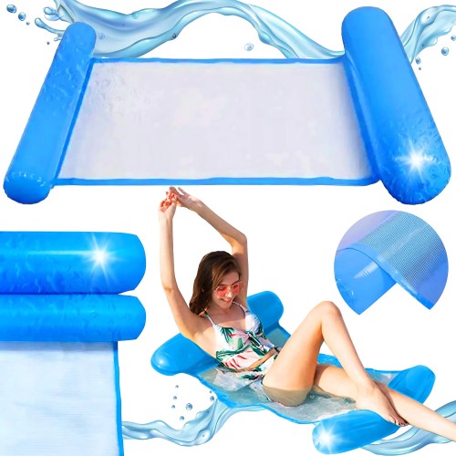 HAMAK WODNY MATERAC DO PŁYWANIA FOTEL DMUCHANY PLAŻOWY NA BASEN 120 CM