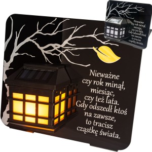 ZNICZ SOLARNY podstawka na cmentarz LAMPKA LED wieczna latarenka na grób