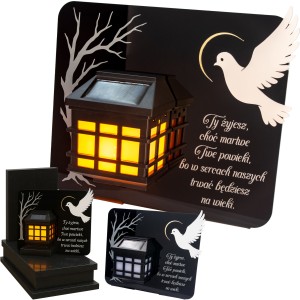 ZNICZ SOLARNY podstawka na cmentarz LAMPKA LED wieczna latarenka na grób