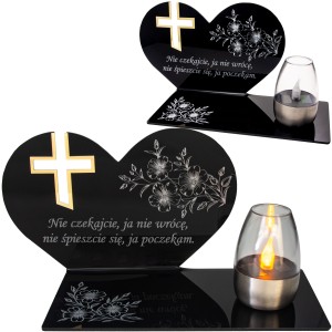 SOLARNY ZNICZ Led Statuetka NA CMENTARZ GRÓB DUŻA Lampka Led z Grawerem