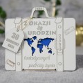Kartka Prezent Na 20,30,40,50 URODZINY Koperta Pudełko Na Pieniądze WALIZKA