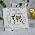 Kartka Prezent Na 20,30,40,50 URODZINY Koperta Pudełko Na Pieniądze WALIZKA
