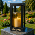 Solarny znicz LED STATUETKA NA CMENTARZ GRÓB DUŻA wieczna lampka na baterie