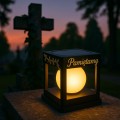 Znicz solarny LED wieczny lampion NA GRÓB statuetka CMENTARZ dekoracja