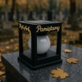 Znicz solarny LED wieczny lampion NA GRÓB statuetka CMENTARZ dekoracja