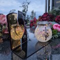 WIECZNY ZNICZ SOLARNY Statuetka dla ŻONY  na Grób Wszystkich Świętych LED