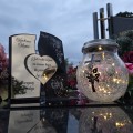 WIECZNY ZNICZ SOLARNY Statuetka dla MAMYI na Grób Wszystkich Świętych LED