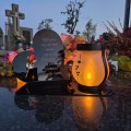WIECZNY ZNICZ SOLARNY Statuetka lampion  na Grób Wszystkich Świętych LED