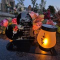 WIECZNY ZNICZ SOLARNY Statuetka lampion  na Grób Wszystkich Świętych LED