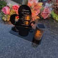 WIECZNY ZNICZ SOLARNY Statuetka lampion  na Grób Wszystkich Świętych LED
