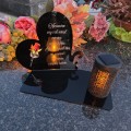 WIECZNY ZNICZ SOLARNY Statuetka lampion  na Grób Wszystkich Świętych LED