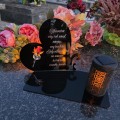WIECZNY ZNICZ SOLARNY Statuetka lampion  na Grób Wszystkich Świętych LED