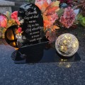 WIECZNY ZNICZ SOLARNY Statuetka lampion  na Grób Wszystkich Świętych LED