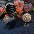 WIECZNY ZNICZ SOLARNY Statuetka lampion  na Grób Wszystkich Świętych LED