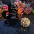 WIECZNY ZNICZ SOLARNY Statuetka lampion  na Grób Wszystkich Świętych LED