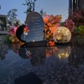 WIECZNY ZNICZ SOLARNY Statuetka lampion  na Grób Wszystkich Świętych LED