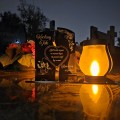WIECZNY ZNICZ SOLARNY Statuetka dla TATY na Grób Wszystkich Świętych LED