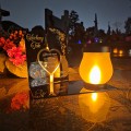 WIECZNY ZNICZ SOLARNY Statuetka dla TATY na Grób Wszystkich Świętych LED
