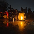 WIECZNY ZNICZ SOLARNY Statuetka dla TATY na Grób Wszystkich Świętych LED