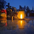 WIECZNY ZNICZ SOLARNY Statuetka dla MĘŻA na Grób Wszystkich Świętych LED