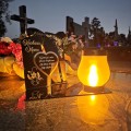 WIECZNY ZNICZ SOLARNY Statuetka dla MAMY na Grób Wszystkich Świętych LED