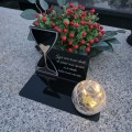 SOLARNY ZNICZ Led Statuetka NA CMENTARZ GRÓB DUŻA Lampka Led z Grawerem