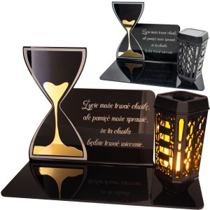 SOLARNY ZNICZ Led Statuetka NA CMENTARZ GRÓB DUŻA Lampka Led z Grawerem